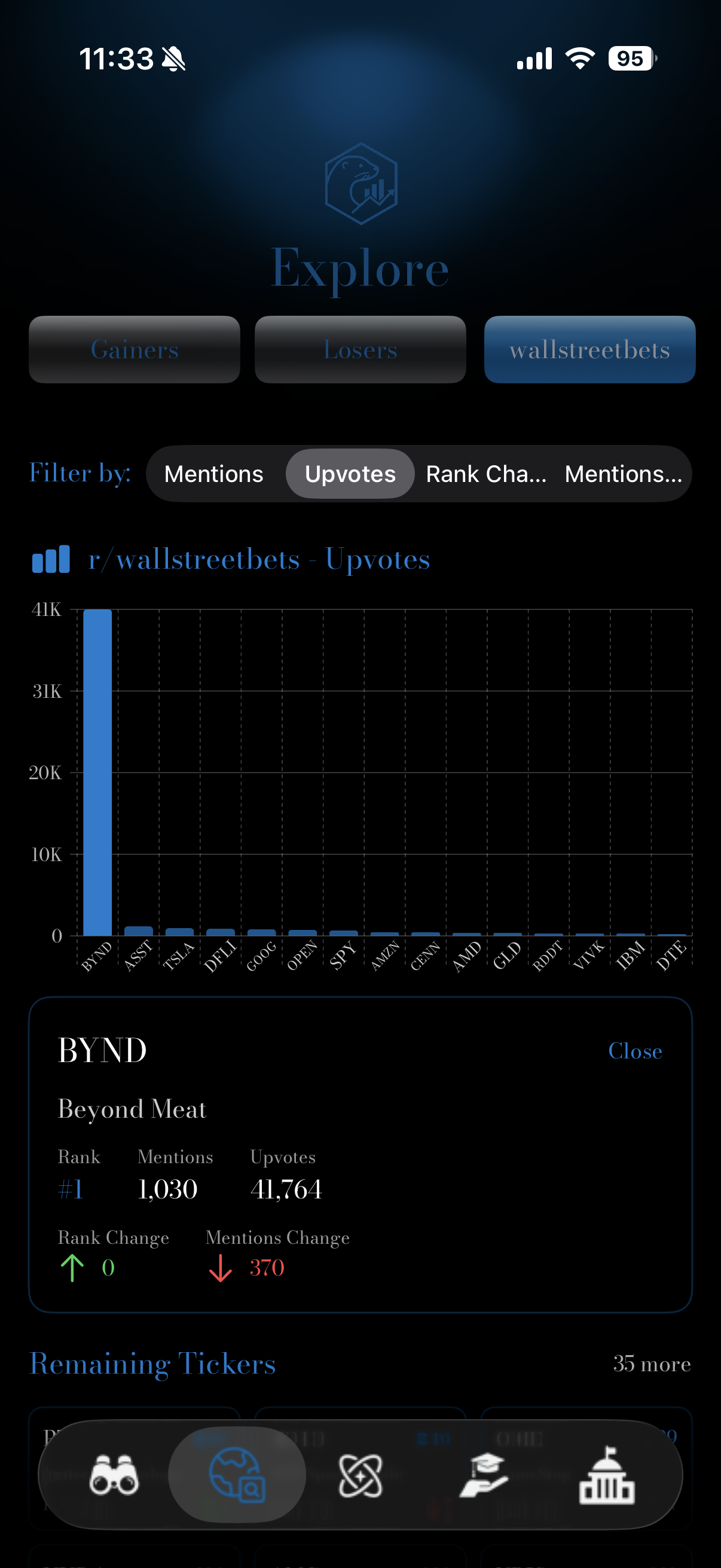 Reddit sentiment signals